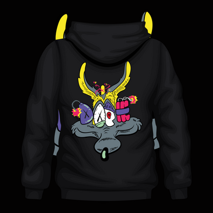 Streetwear Unisex Style Coyote & Tasmanian Graphic Hoodie, Looney Tunes